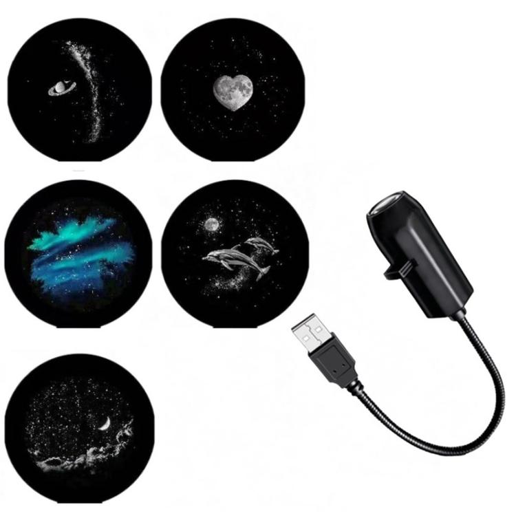 USB LED Projector Light Night Lamp With Replaceable Slides