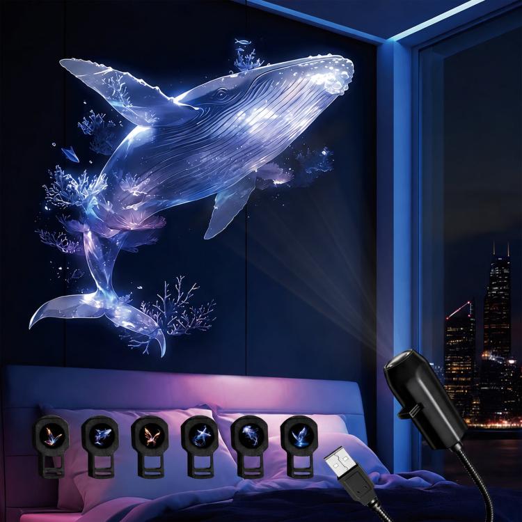 USB LED Projector Light Night Lamp With Replaceable Slides