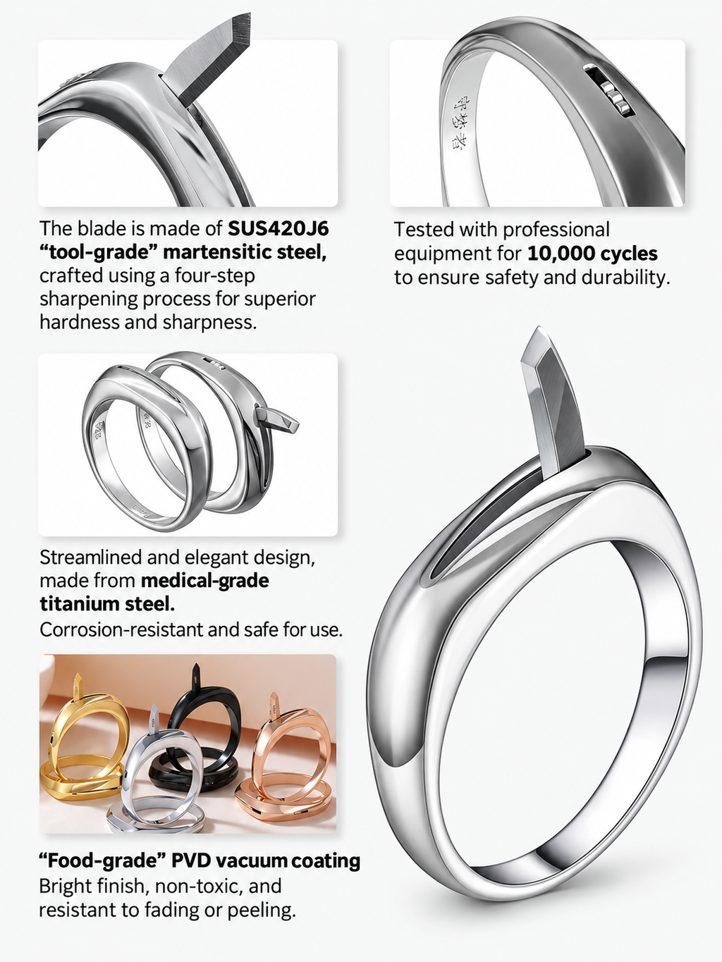 Self defense ring (free size)7-20 days delivery time