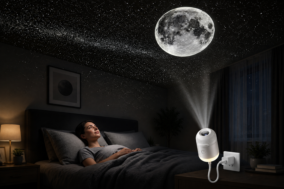MOON Projector Night Light HD Adjustable Focus , With EXTRA Lenses
