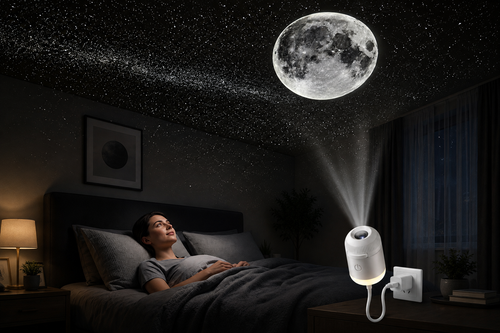 MOON Projector Night Light HD Adjustable Focus , With EXTRA Lenses
